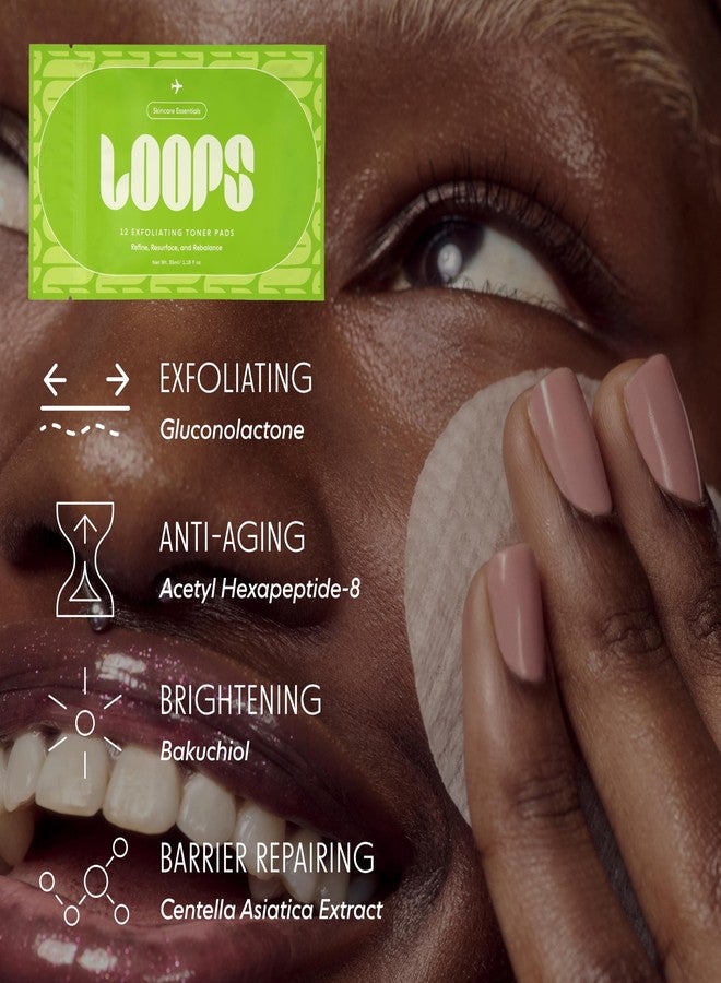 LOOPS Exfoliating Toner Korean Skincare - Refine, Resurface, and Rebalance Skin - Pre-Soaked Bamboo Pad - Vegan, Natural, Biodegradable Toner Pads for Face - Image 2